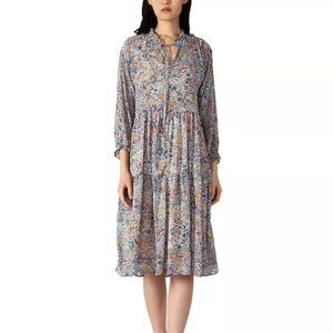 NWT $89 Black Tape Chiffon Floral Midi Dress Size XS